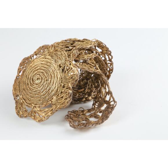 Vintage Greek Handmade Brass Wire Belt Size S Artisan Metal Waist Accessory Chic - Picture 4 of 6